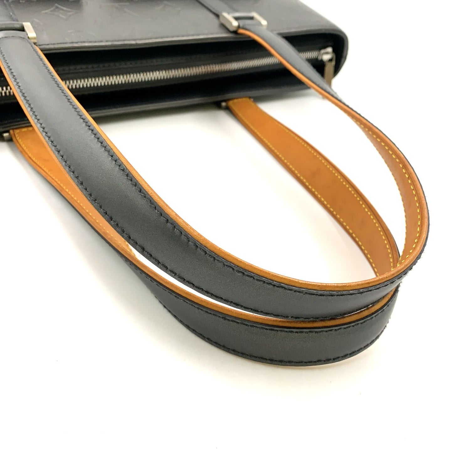 Louis Vuitton Wilwood Monogram Matte Noir Leather Black Tote Silver — view 9