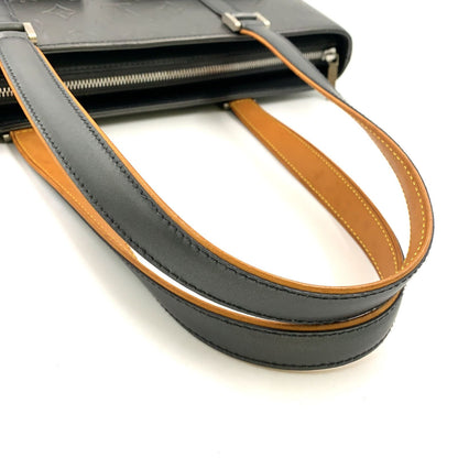 Louis Vuitton Wilwood Monogram Matte Noir Leather Black Tote Silver — view 9