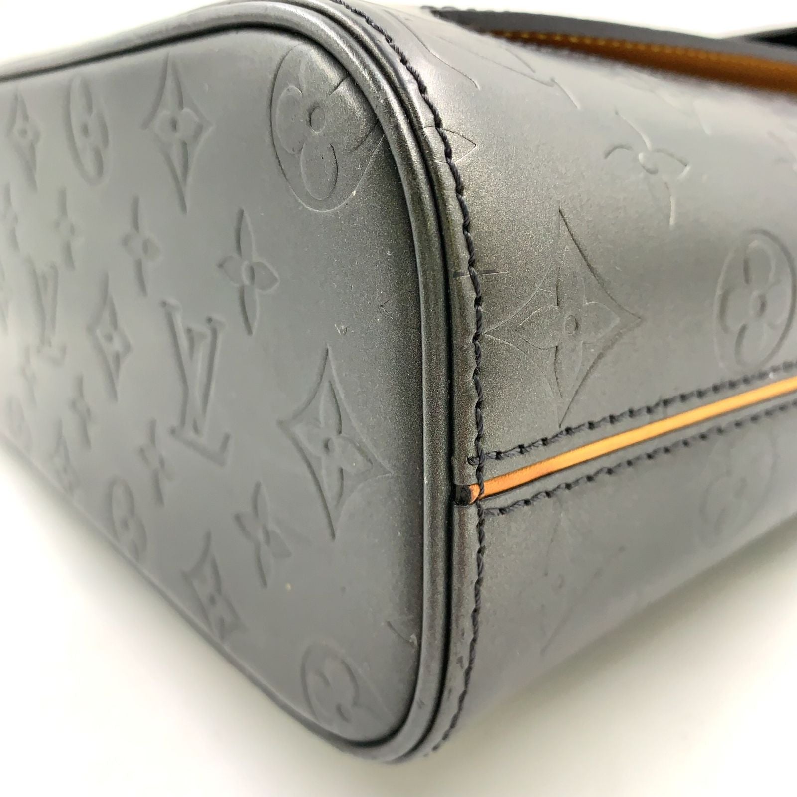 Louis Vuitton Wilwood Monogram Matte Noir Leather Black Tote Silver — view 7