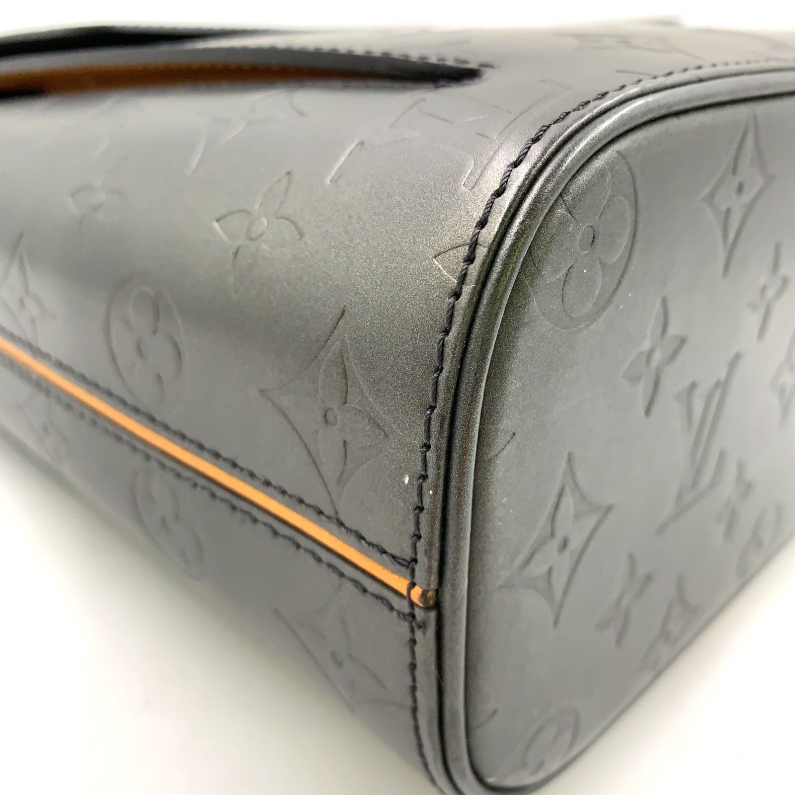 Louis Vuitton Wilwood Monogram Matte Noir Leather Black Tote Silver — view 6