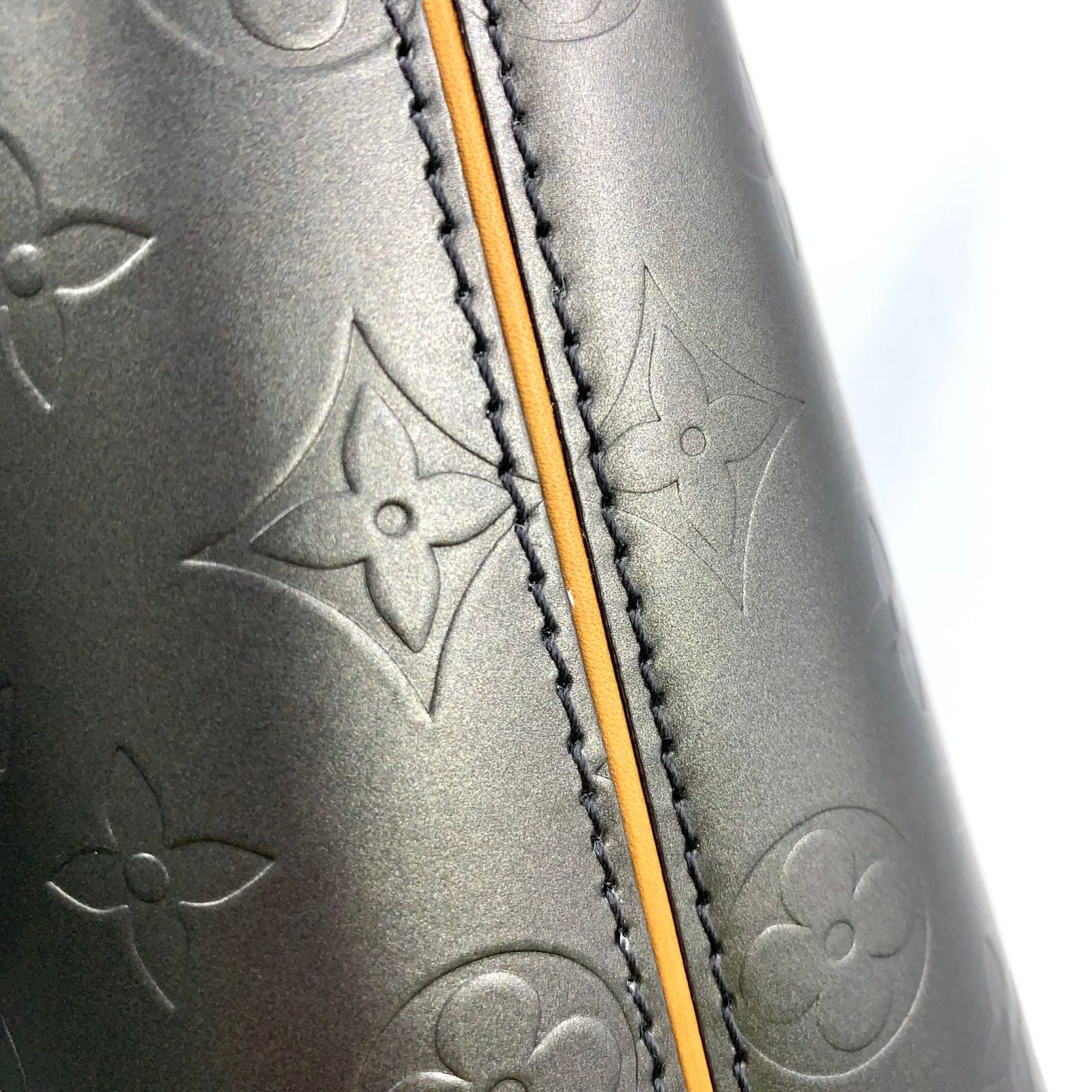 Louis Vuitton Wilwood Monogram Matte Noir Leather Black Tote Silver — view 8