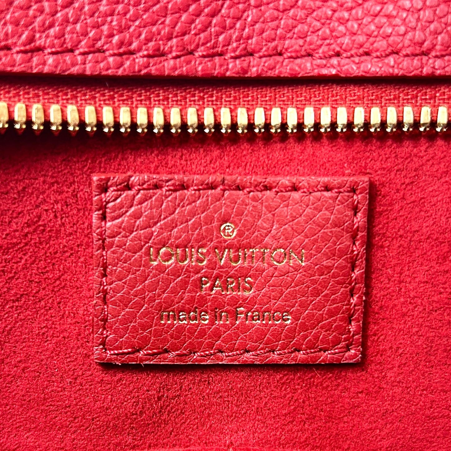 Louis Vuitton Popincourt PM Monogram Rouge Shoulder Bag Leather Brown Red Gold — view 4