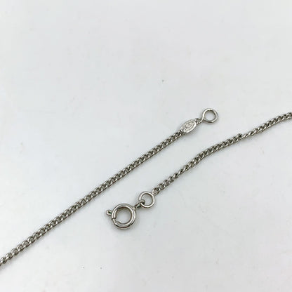 Chanel CC Logo Metal Enamel Off White Silver Necklace — view 7