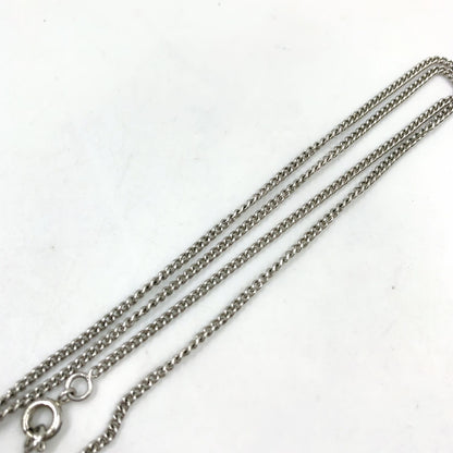 Chanel CC Logo Metal Enamel Off White Silver Necklace — view 5