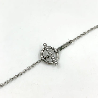 Hermes Cal Zel Buffalo Horn Metal Lacquer Silver Black Necklace — view 7