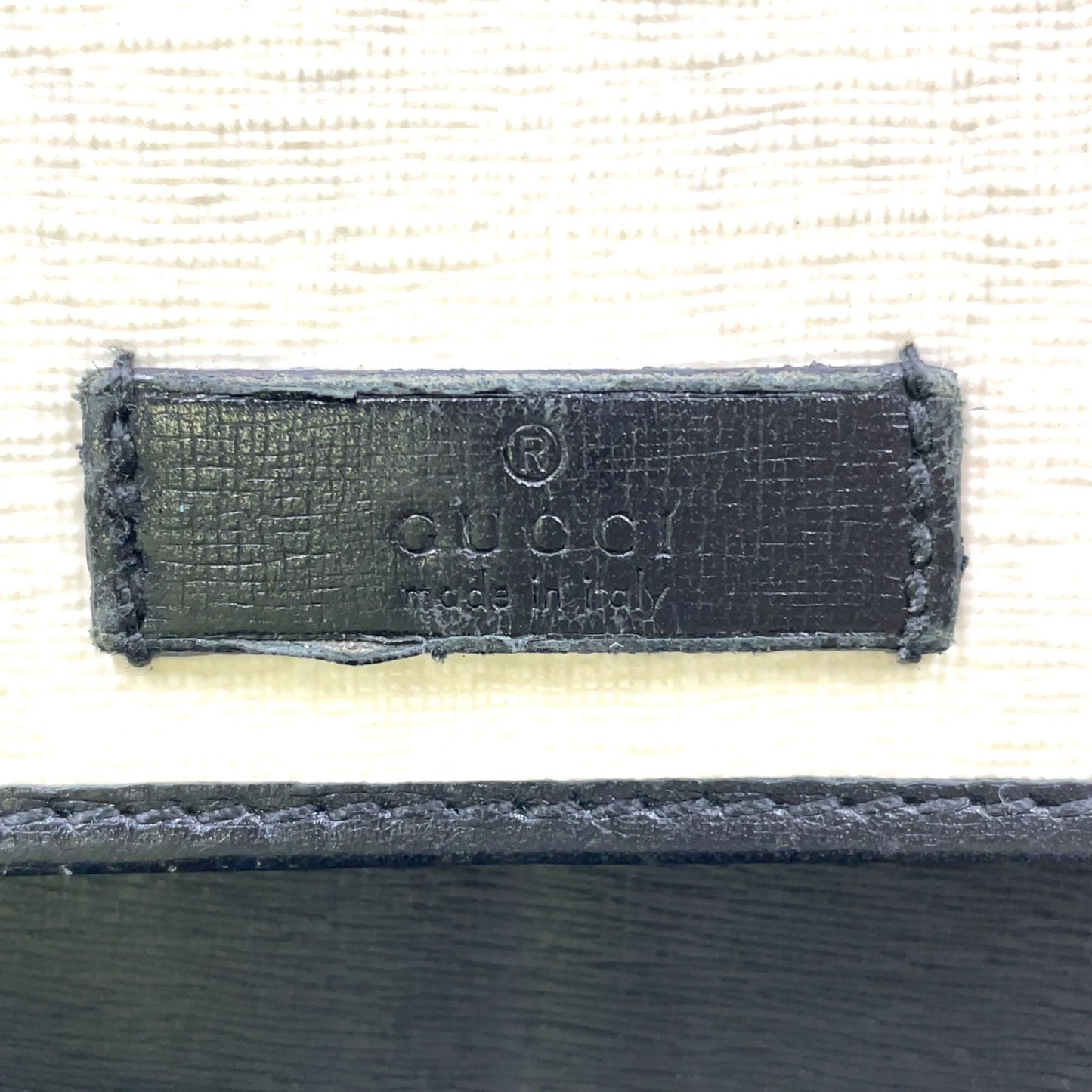 Gucci GG Pattern Leather Black White Trifold Wallet Silver — view 4