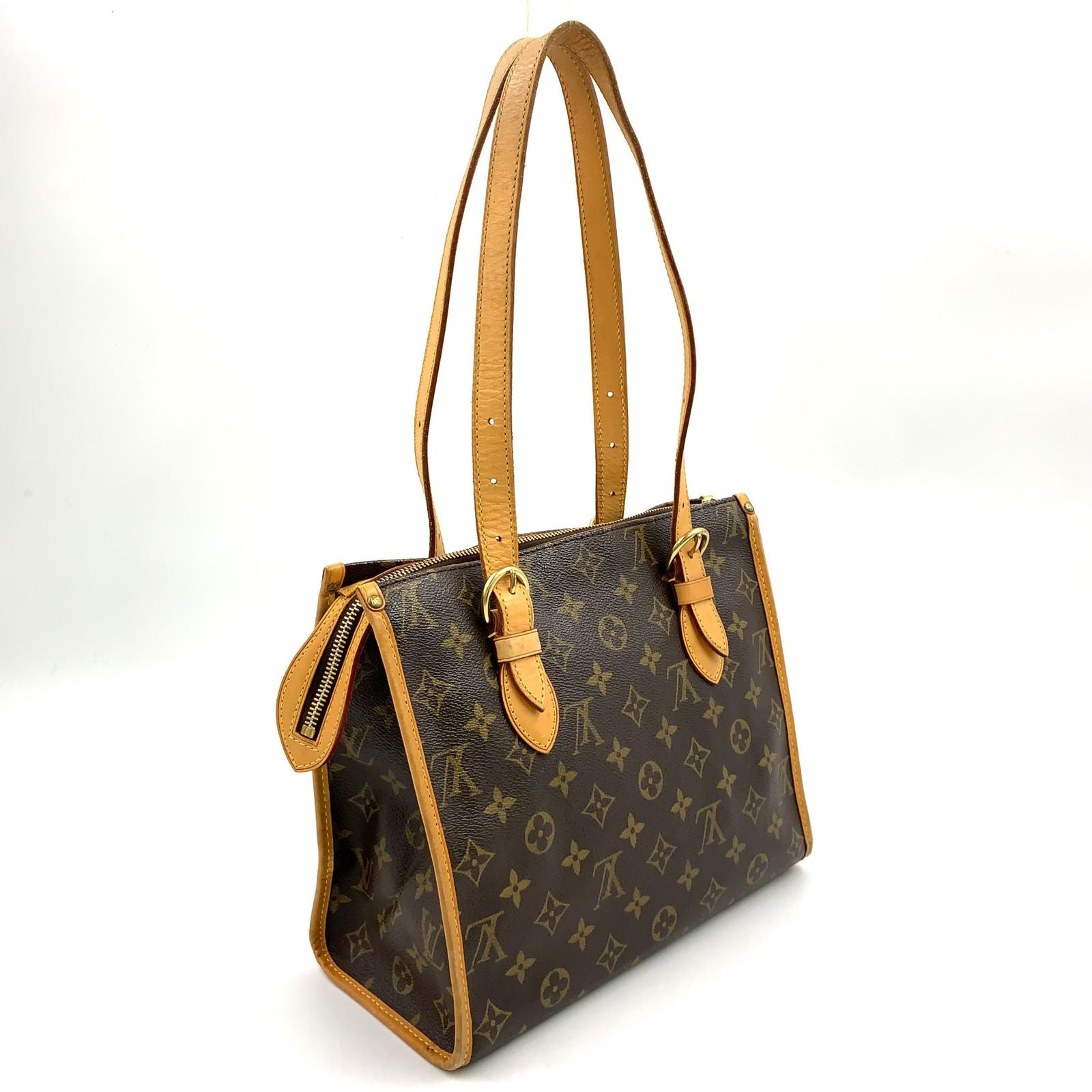 Louis Vuitton Popincourt Monogram Leather Brown Light Tote Gold — view 2