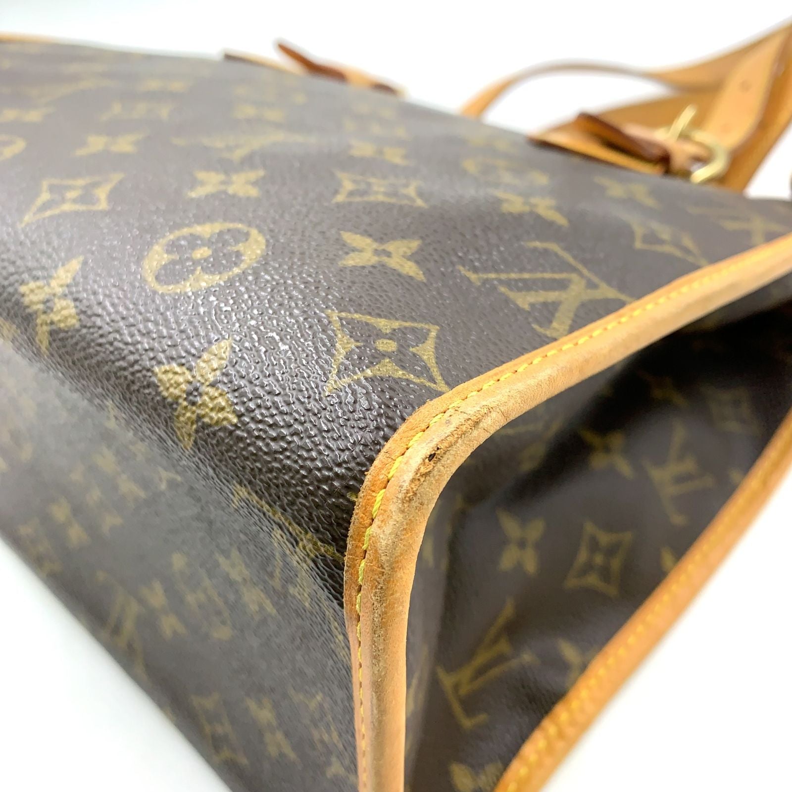 Louis Vuitton Popincourt Monogram Leather Brown Light Tote Gold — view 8