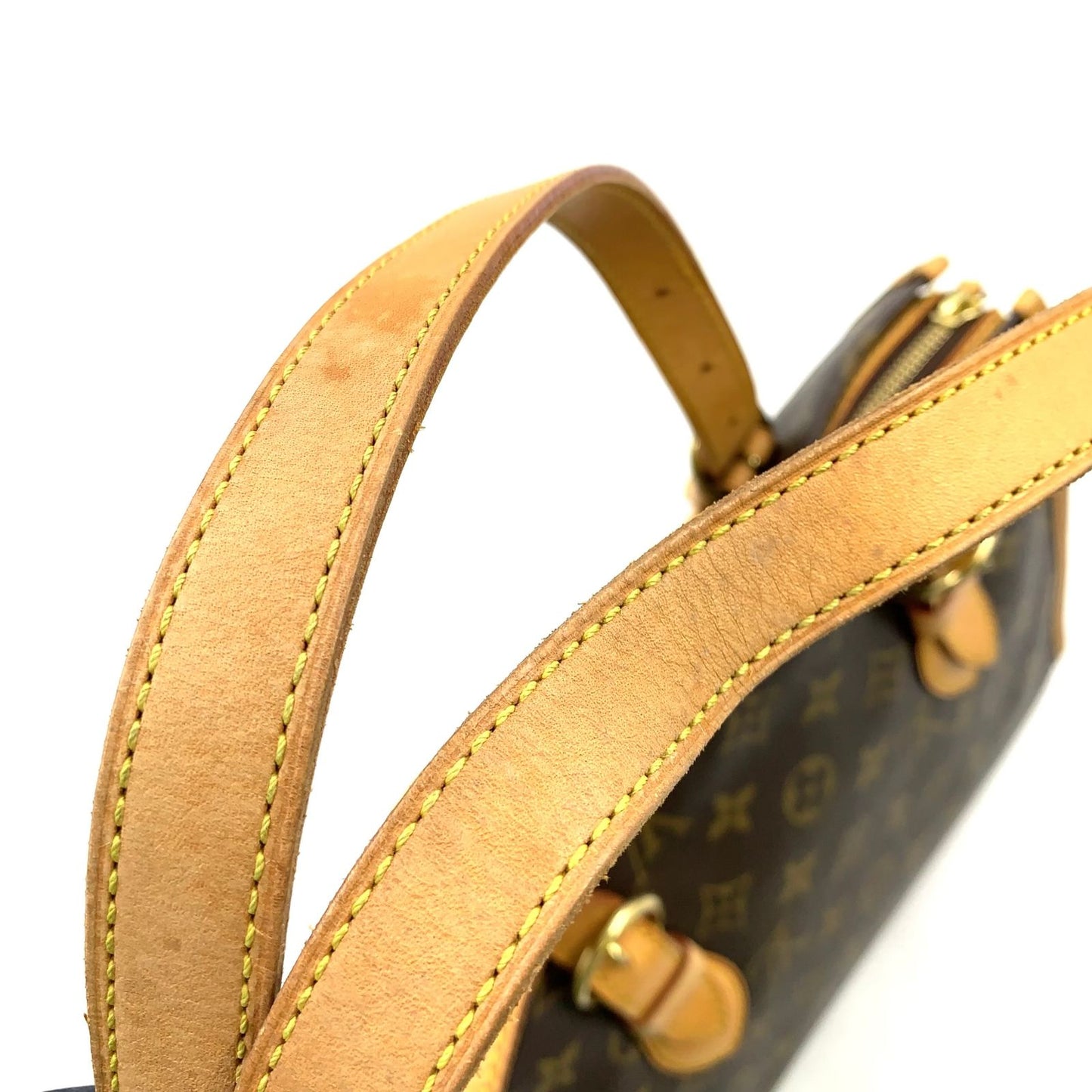Louis Vuitton Popincourt Monogram Leather Brown Light Tote Gold — view 6
