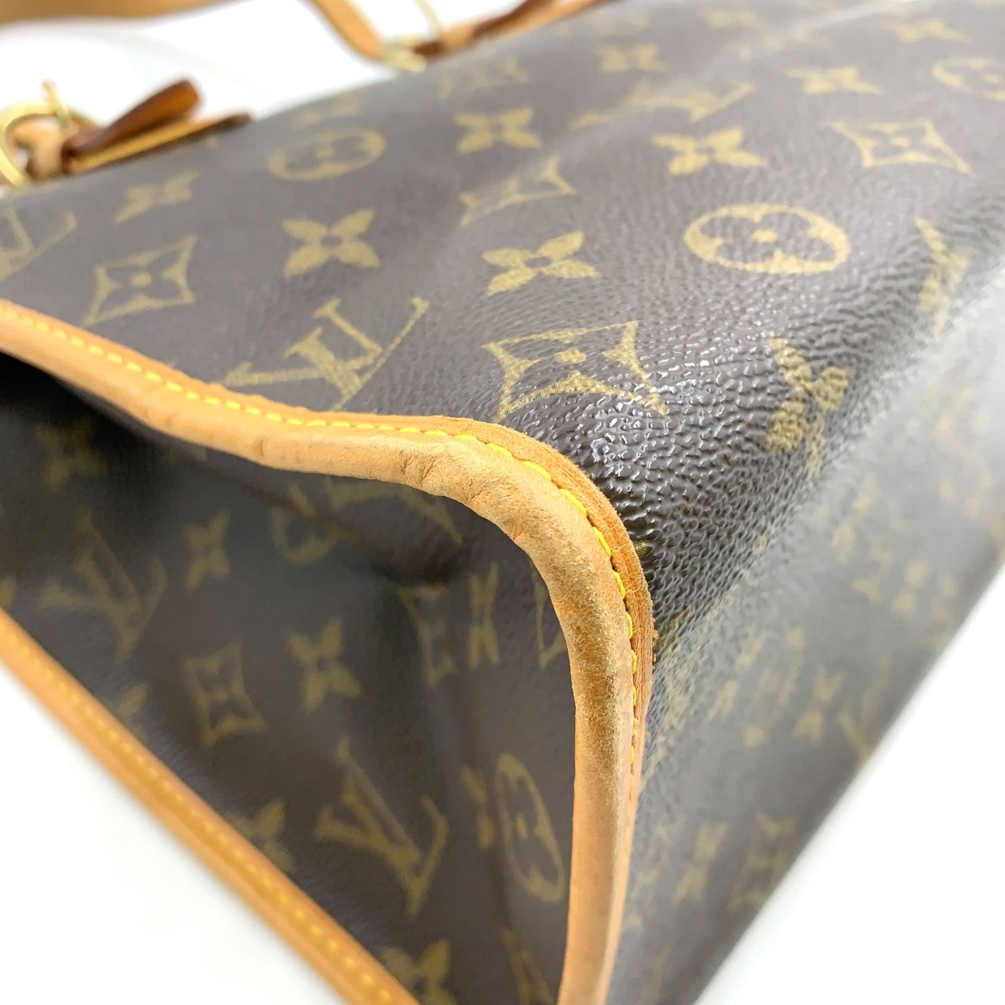 Louis Vuitton Popincourt Monogram Leather Brown Light Tote Gold — view 7