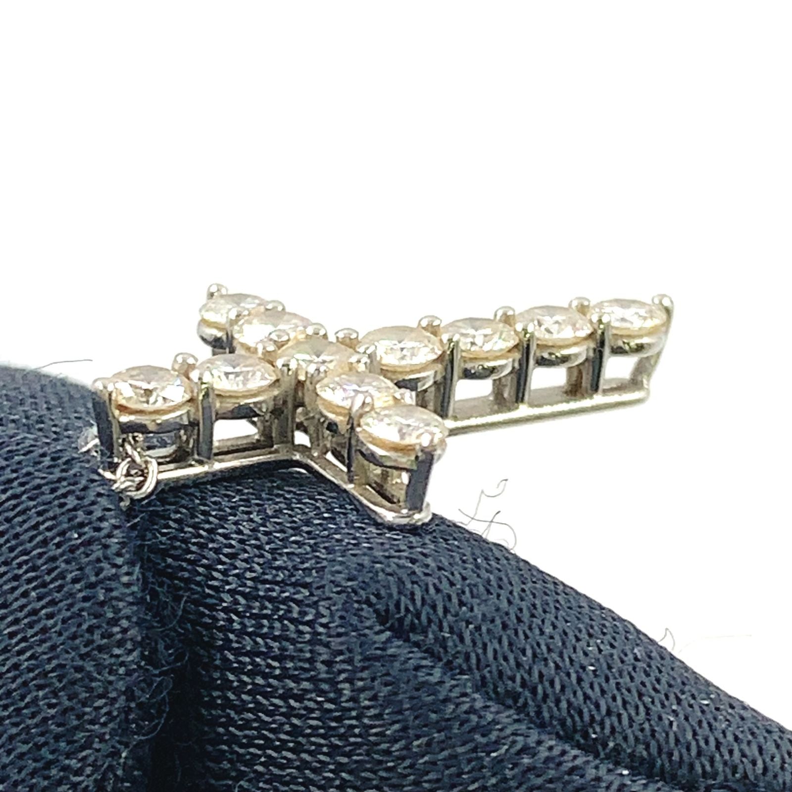 Tiffany & Co Diamond Cross Platinum Necklace — view 9