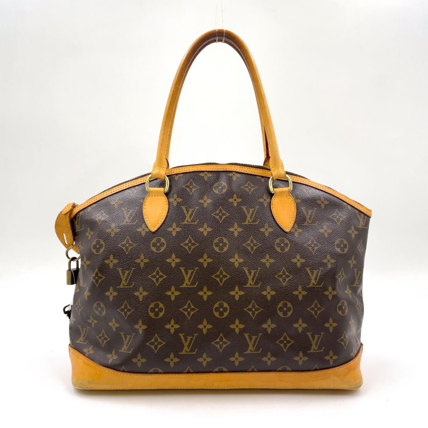 Louis Vuitton Rock It Horizontal Monogram Leather Brown Light Tote Gold