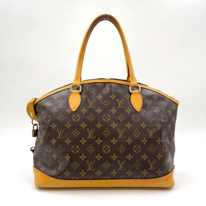 Louis Vuitton Rock It Horizontal Monogram Leather Brown Light Tote Gold