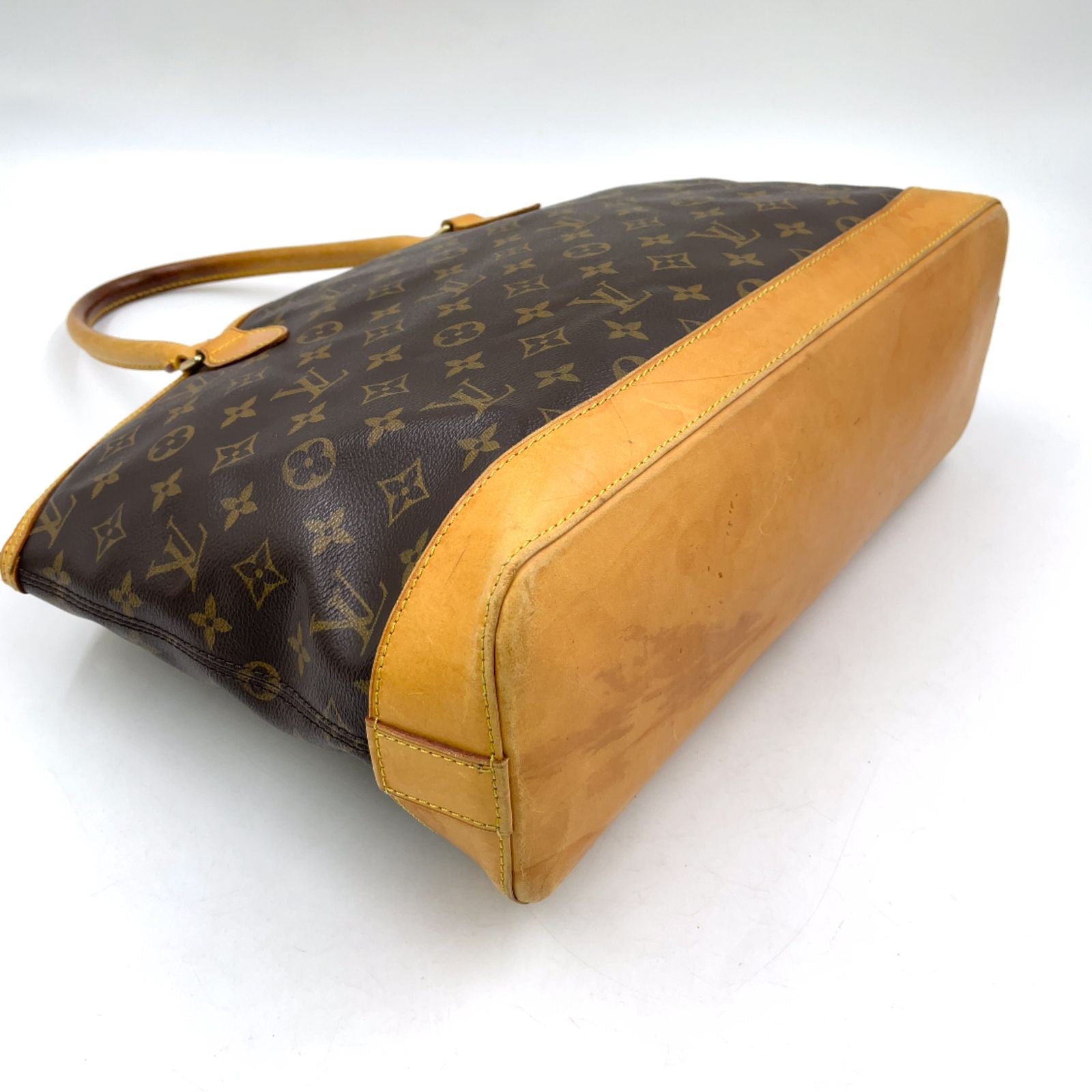 Louis Vuitton Rock It Horizontal Monogram Leather Brown Light Tote Gold — view 6