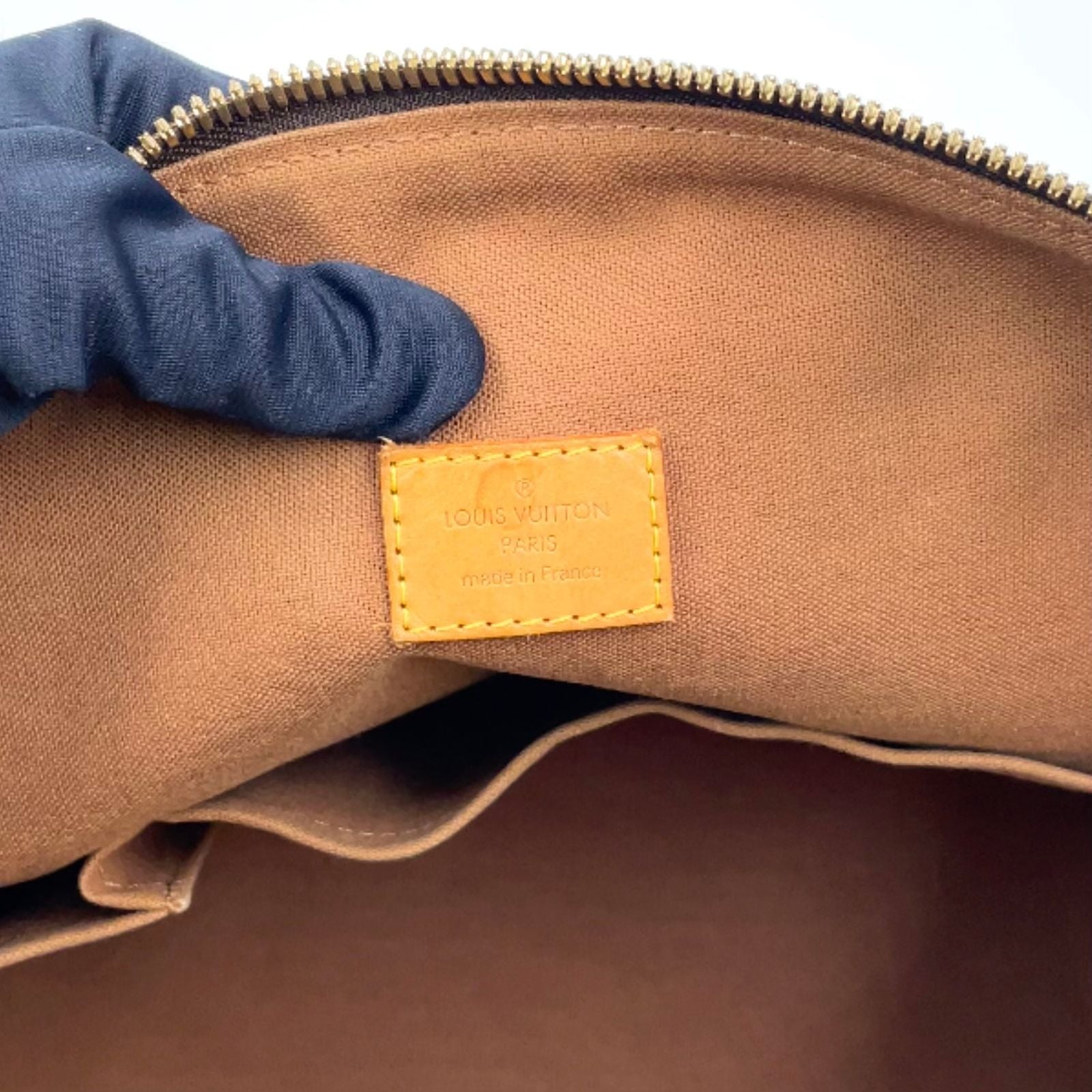 Louis Vuitton Rock It Horizontal Monogram Leather Brown Light Tote Gold — view 4