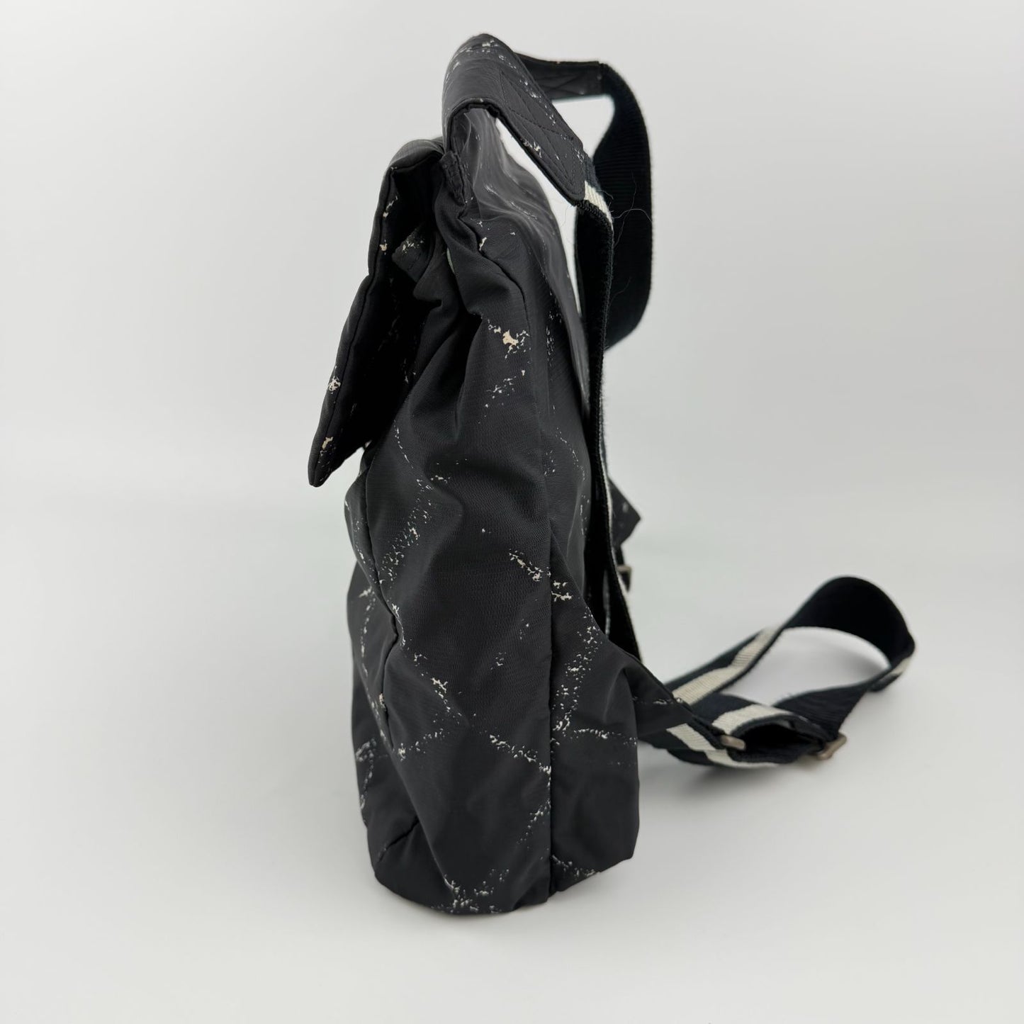 Chanel CC Logo Vintage Travel Line Backpack Black Nylon — view 4