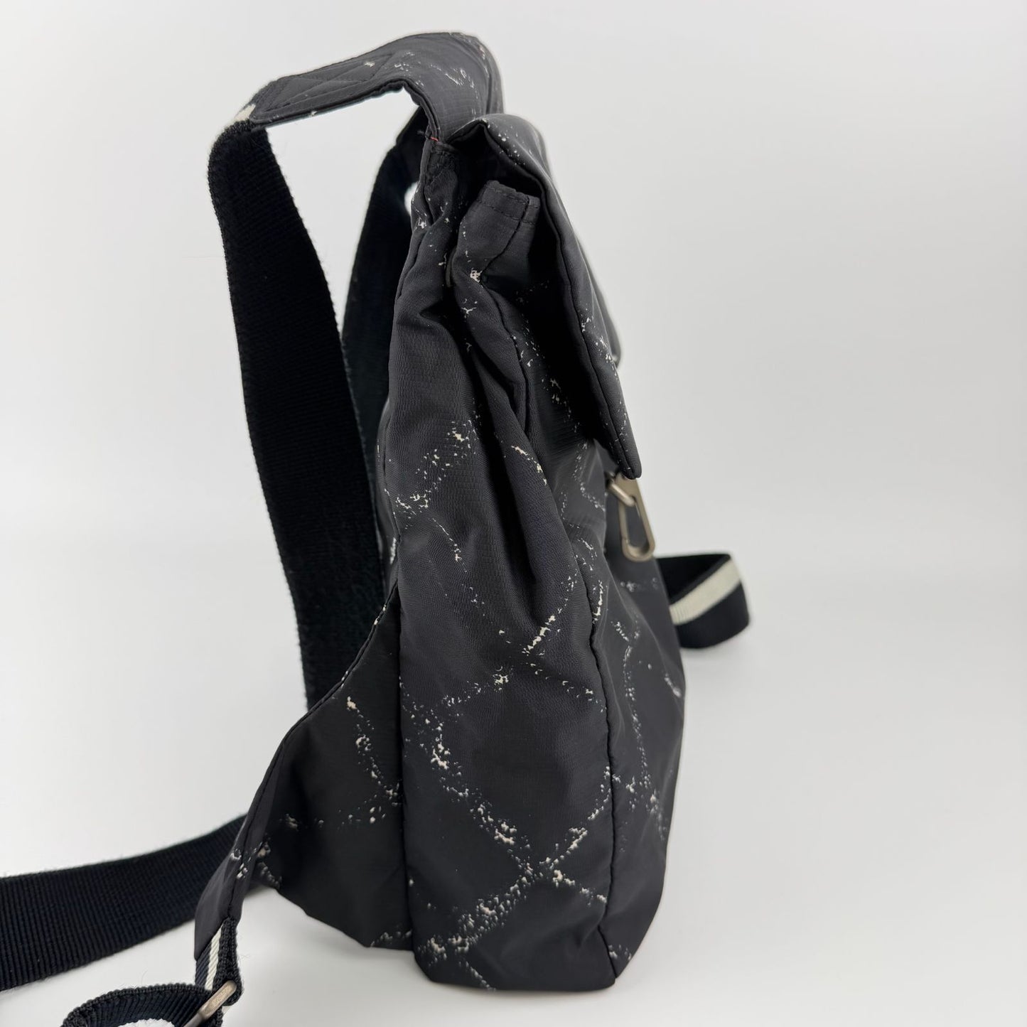 Chanel CC Logo Vintage Travel Line Backpack Black Nylon — view 5