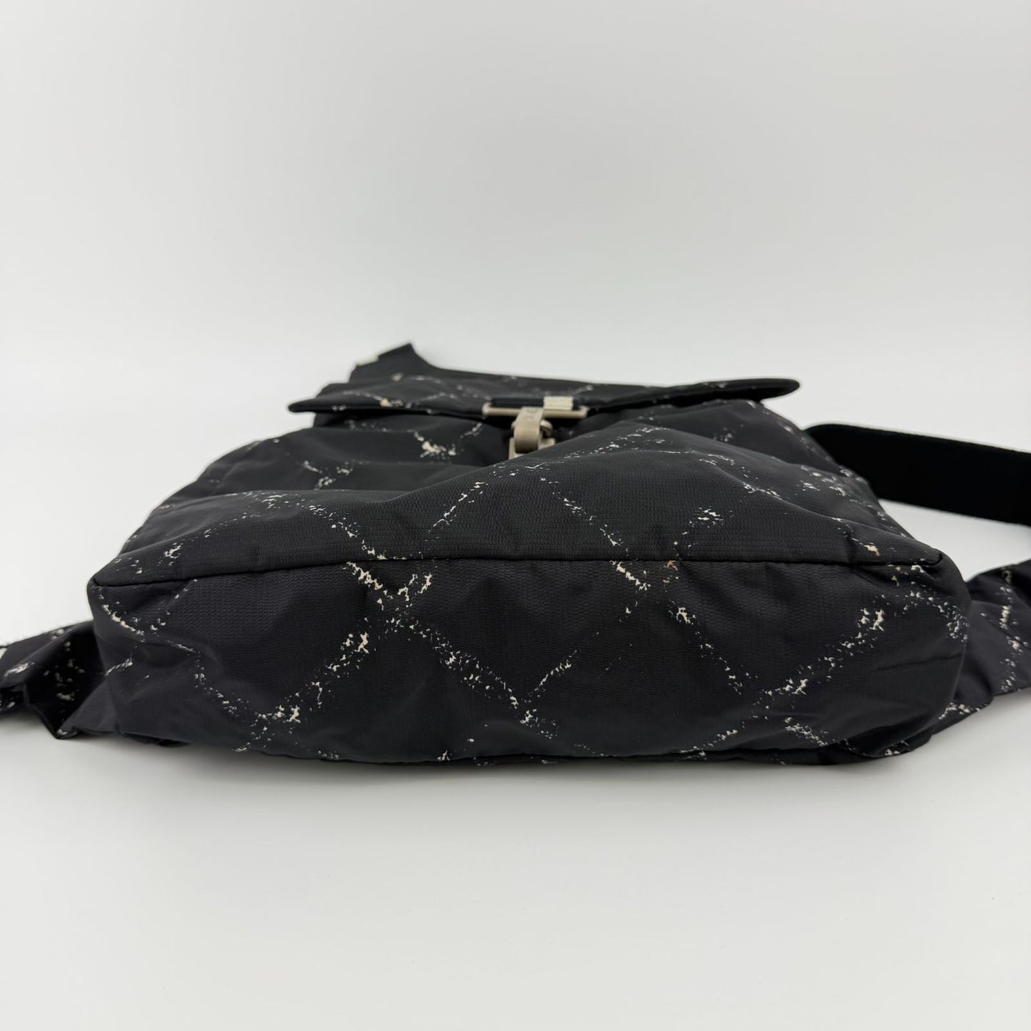 Chanel CC Logo Vintage Travel Line Backpack Black Nylon — view 6