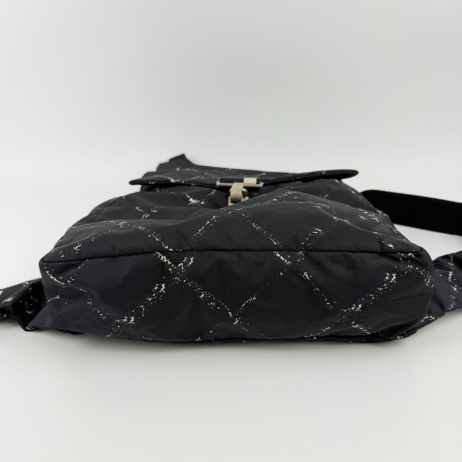 Chanel CC Logo Vintage Travel Line Backpack Black Nylon — view 6