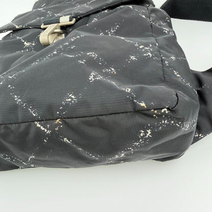 Chanel CC Logo Vintage Travel Line Backpack Black Nylon — view 8