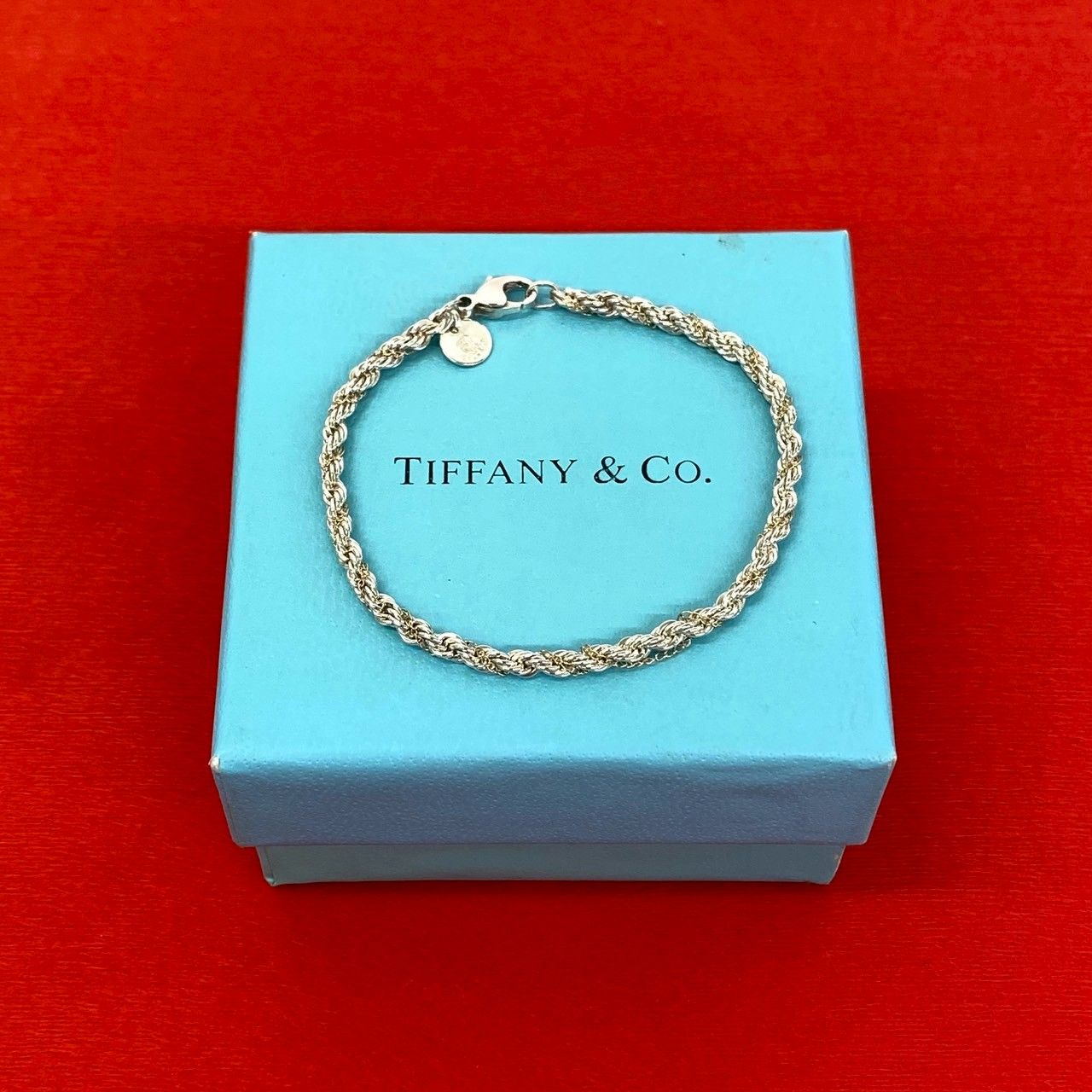 Tiffany & Co Twist Chain Bracelet 925 Sterling Silver Gold