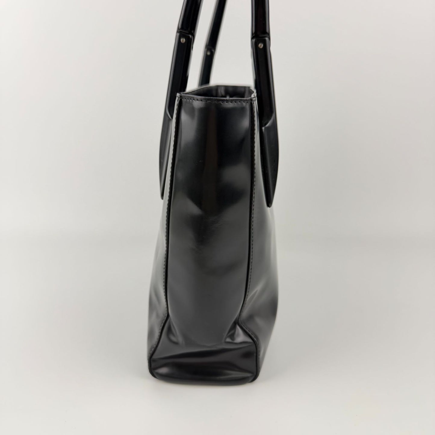 Prada Tote Black Enamel Vintage — view 5