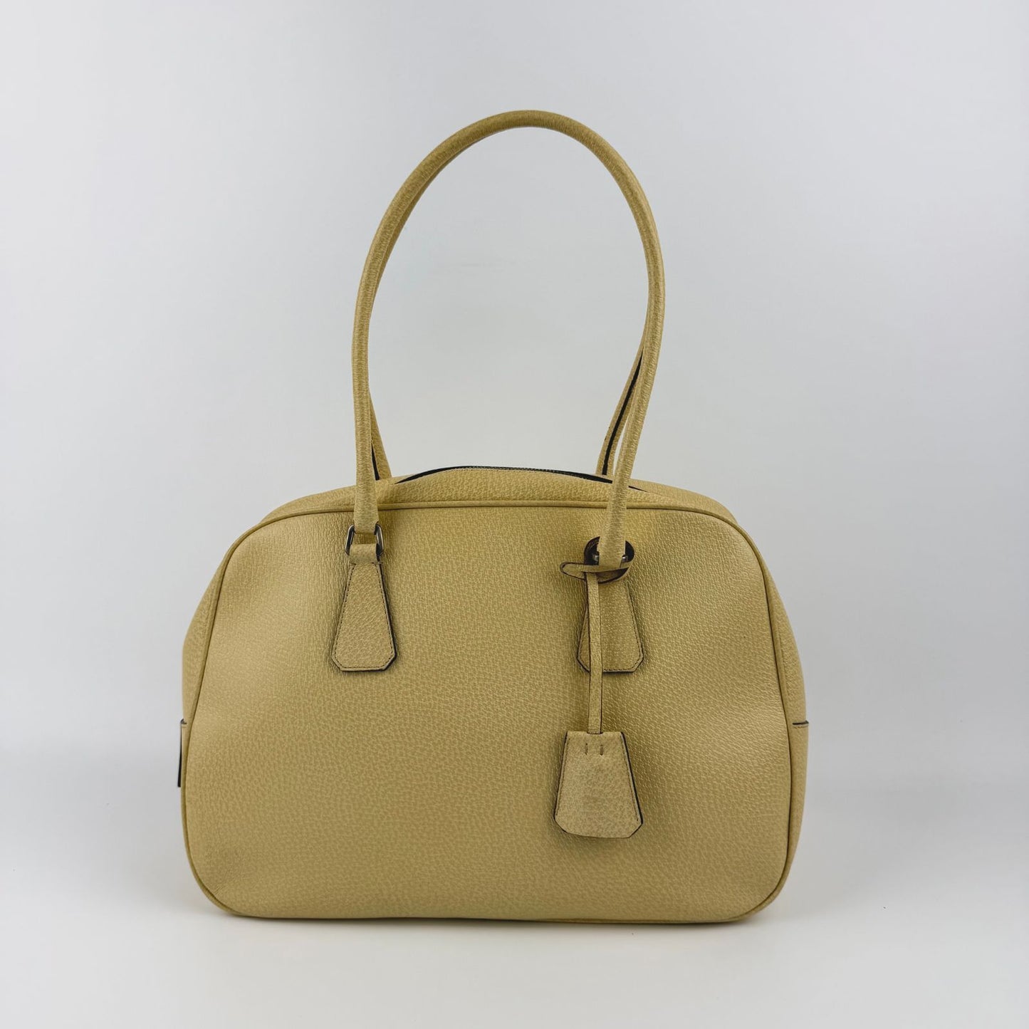 Prada Tote Yellow Leather Vintage — view 2