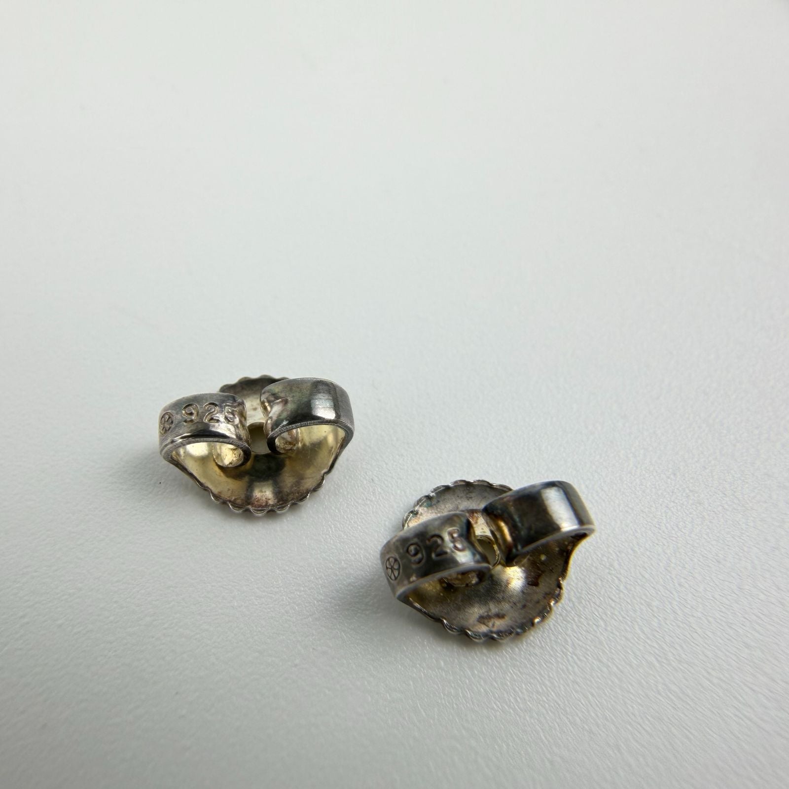 Chanel CC Logo Earrings 925 Sterling Silver Vintage — view 6