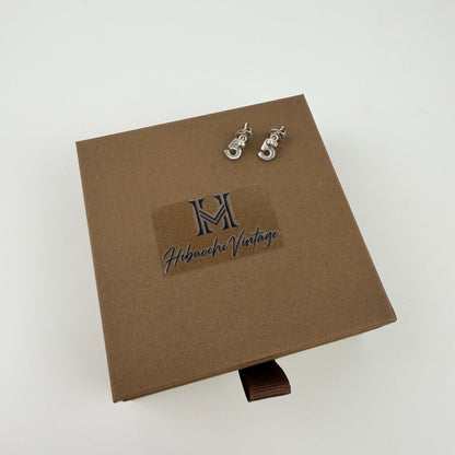 Chanel CC Logo Earrings 925 Sterling Silver Vintage — view 3