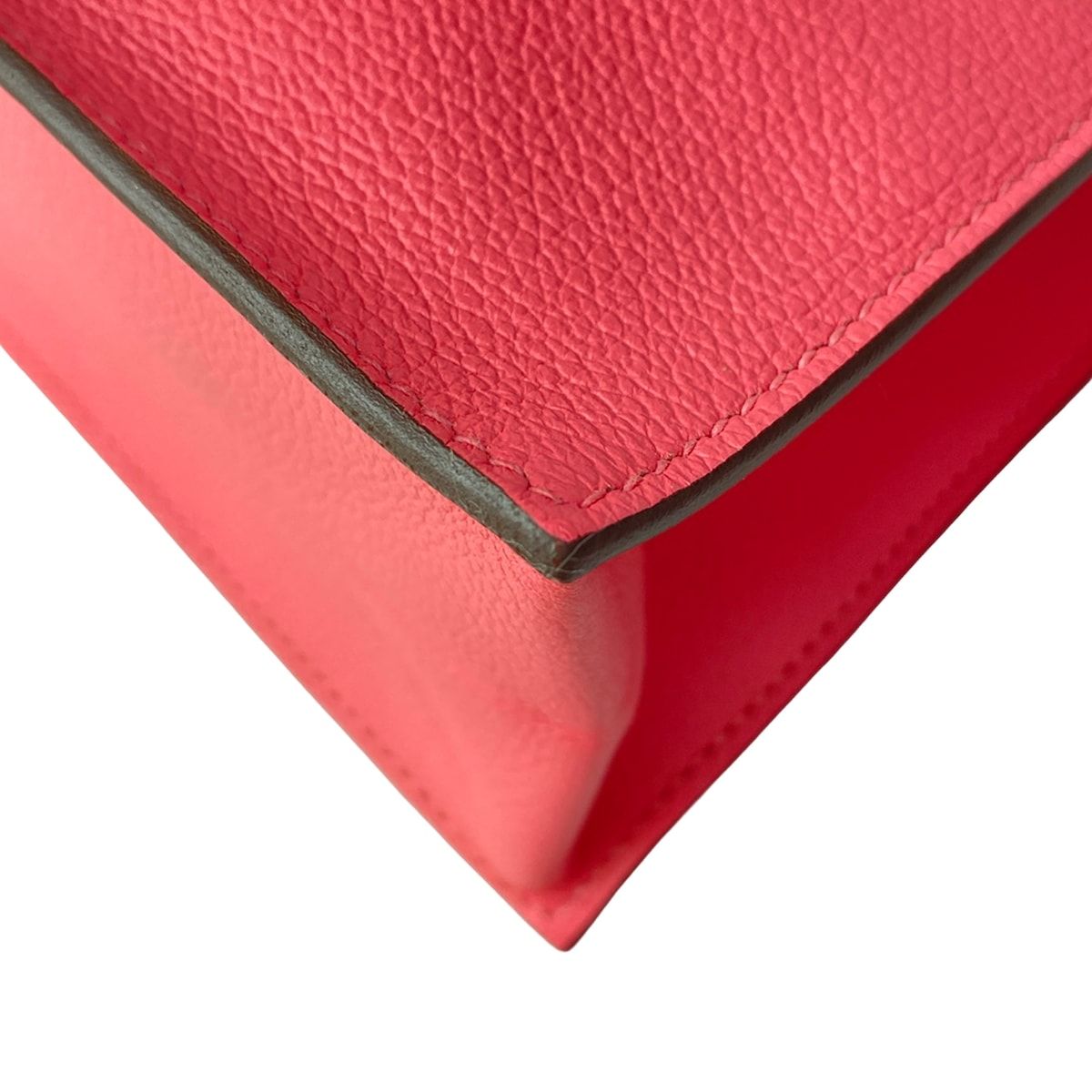 Hermes Shoulder Bag Kelly Dance Rose Azalea Silver Strap Removable — view 7