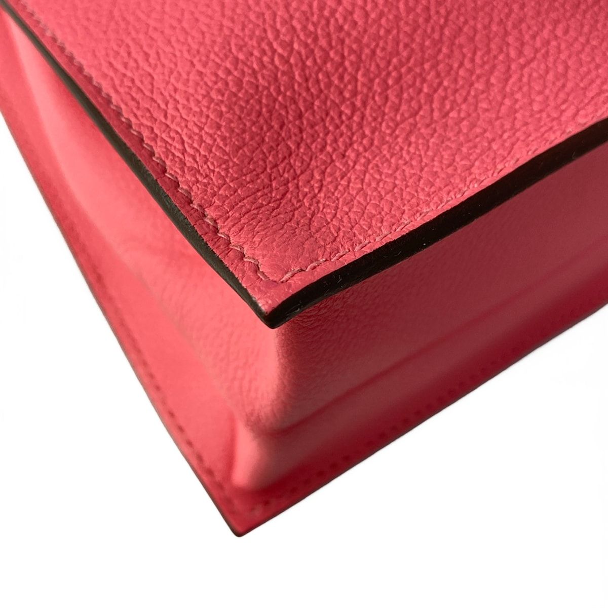 Hermes Shoulder Bag Kelly Dance Rose Azalea Silver Strap Removable — view 6
