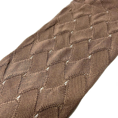 Bottega Veneta Shawl Brown Cotton Silk Scarf — view 4