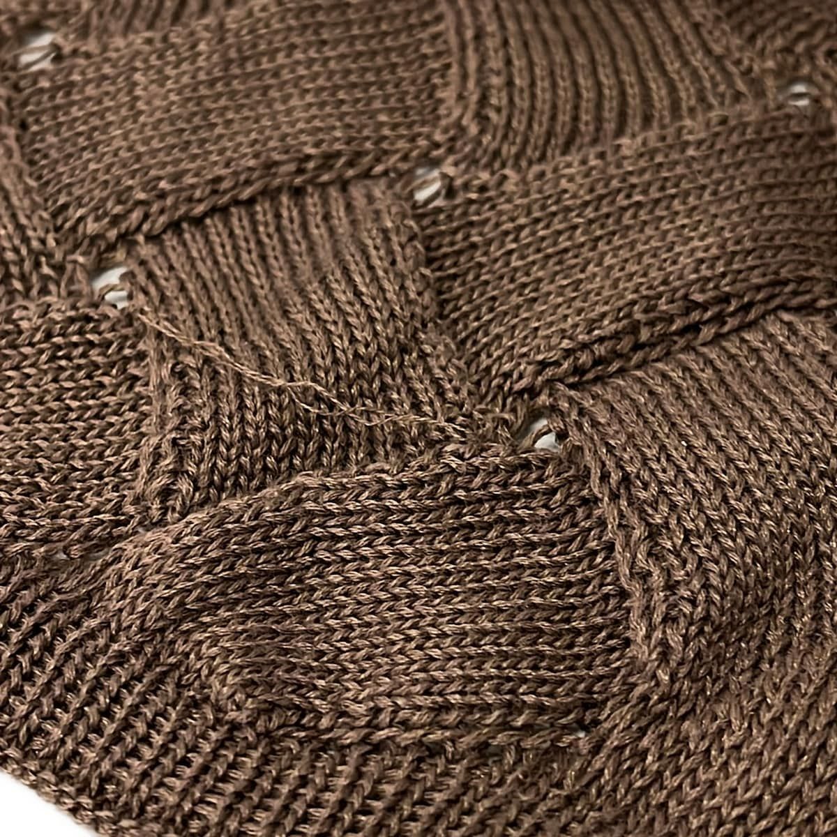 Bottega Veneta Shawl Brown Cotton Silk Scarf — view 7