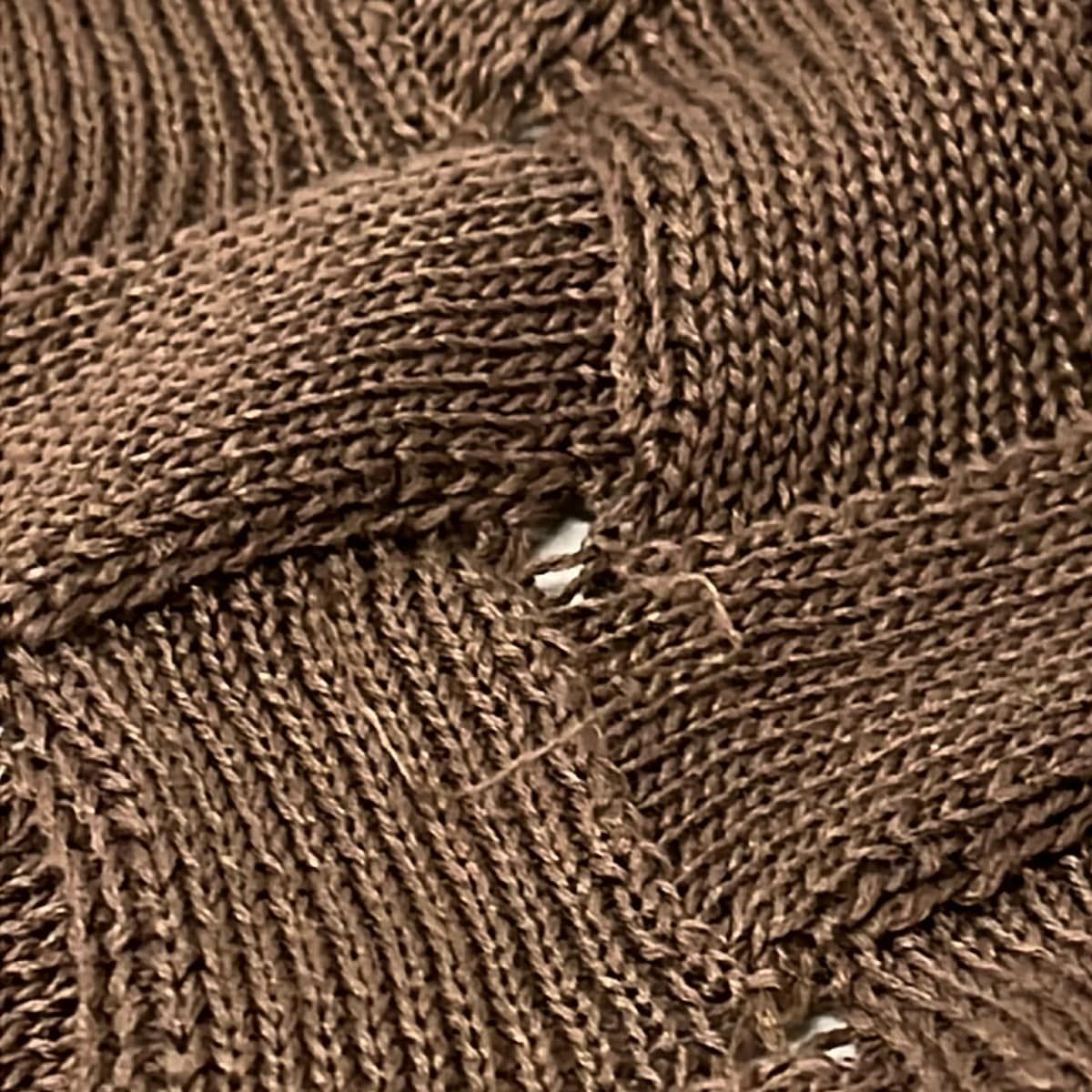 Bottega Veneta Shawl Brown Cotton Silk Scarf — view 6