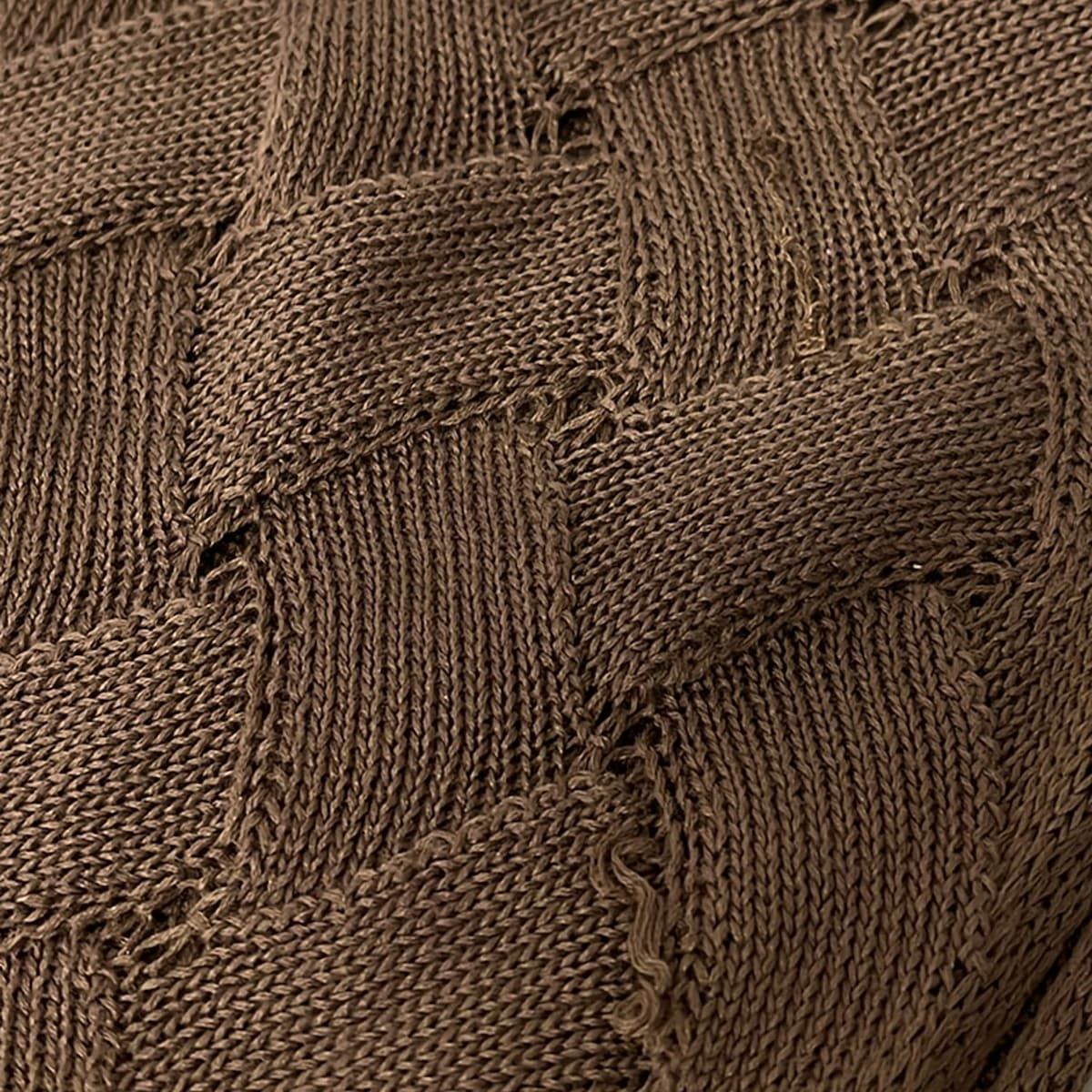 Bottega Veneta Shawl Brown Cotton Silk Scarf — view 8