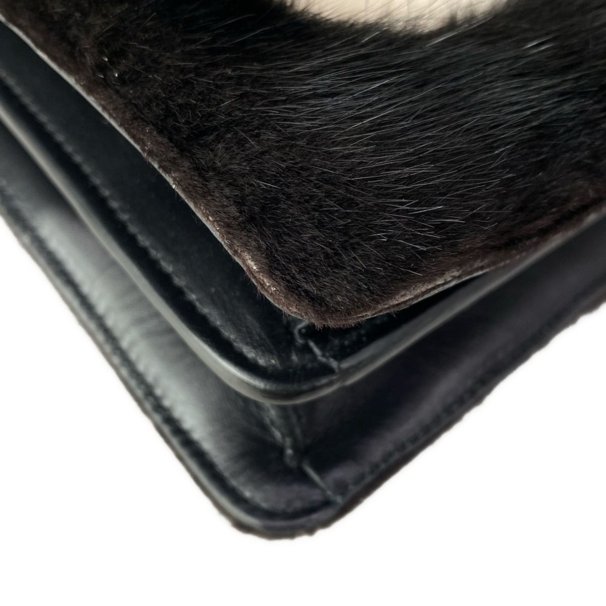 Bvlgari Shoulder Bag Serpenti Forever Black White Chain Leather — view 7