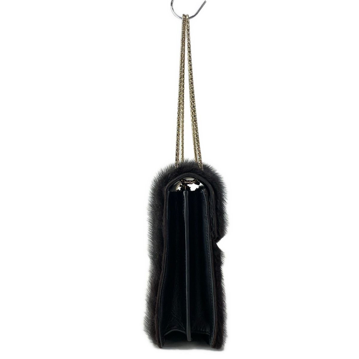 Bvlgari Shoulder Bag Serpenti Forever Black White Chain Leather — view 2
