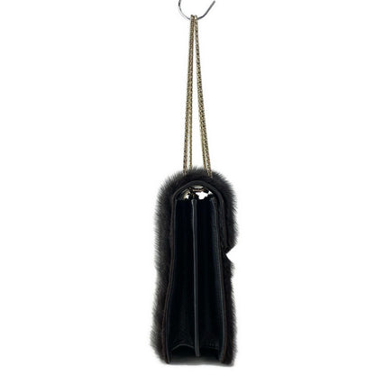 Bvlgari Shoulder Bag Serpenti Forever Black White Chain Leather — view 2