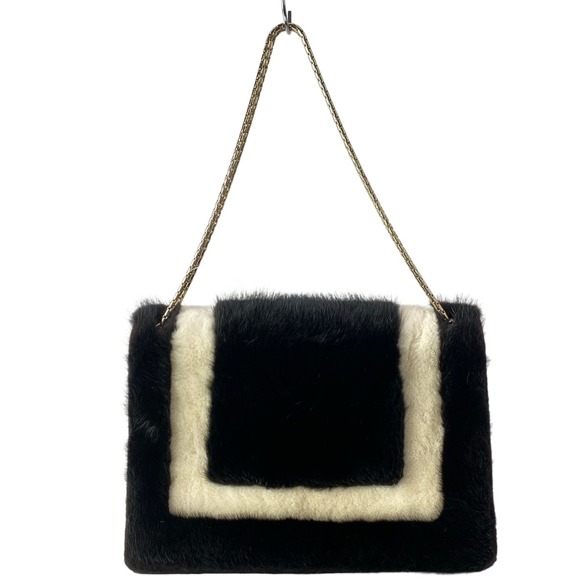 Bvlgari Shoulder Bag Serpenti Forever Black White Chain Leather — view 3
