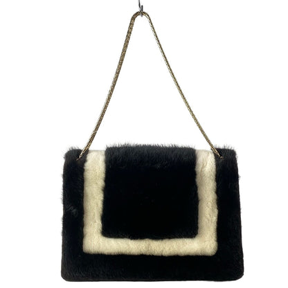 Bvlgari Shoulder Bag Serpenti Forever Black White Chain Leather — view 3