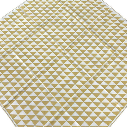 Prada Scarf White Gold Triangle Logo