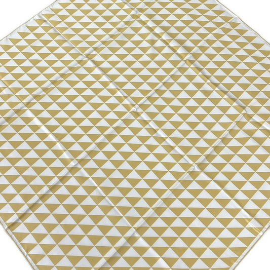Prada Scarf White Gold Triangle Logo