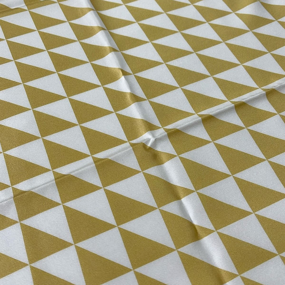 Prada Scarf White Gold Triangle Logo — view 3