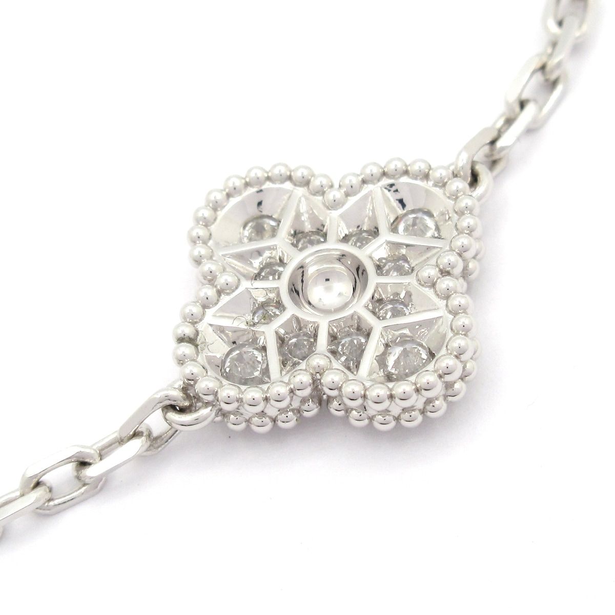 Van Cleef & Arpels Bracelet Vintage Alhambra 18k White Gold Black Diamond — view 3