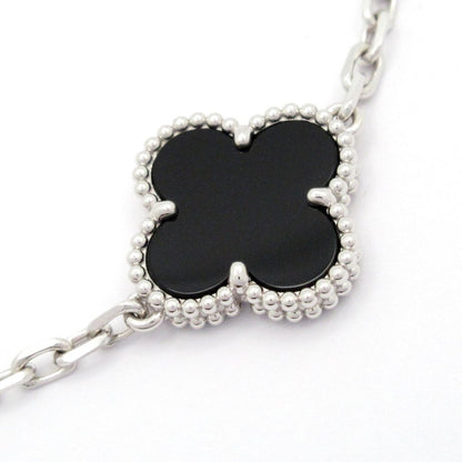 Van Cleef & Arpels Bracelet Vintage Alhambra 18k White Gold Black Diamond — view 6