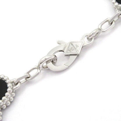 Van Cleef & Arpels Bracelet Vintage Alhambra 18k White Gold Black Diamond — view 4