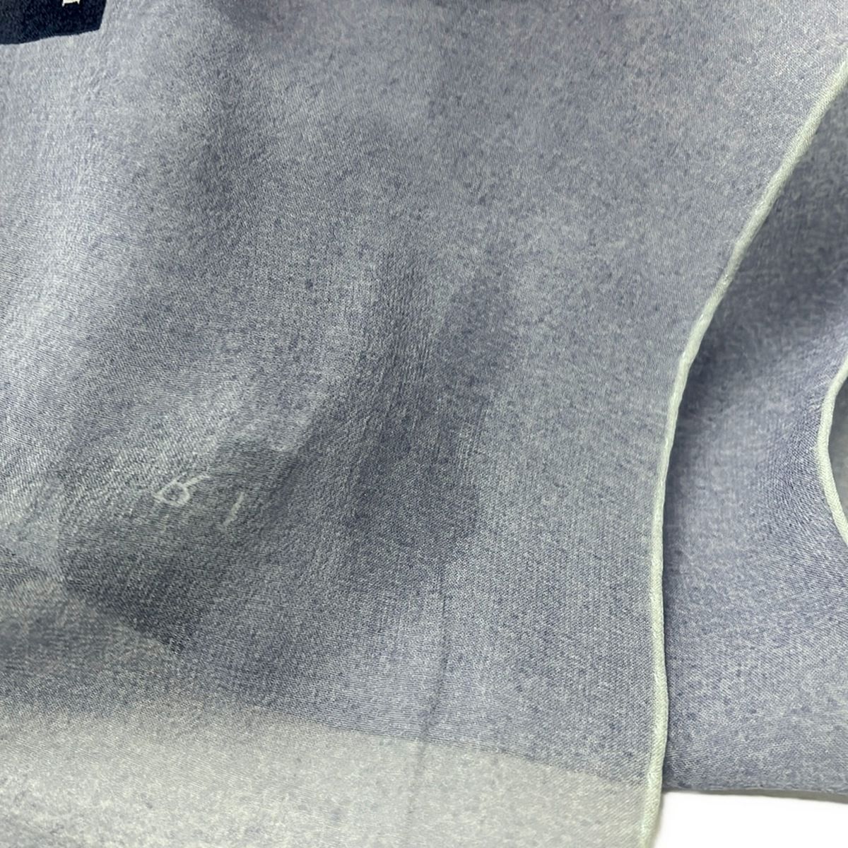 Bvlgari Shawl Dark Navy Sheath Silk Scarf — view 6