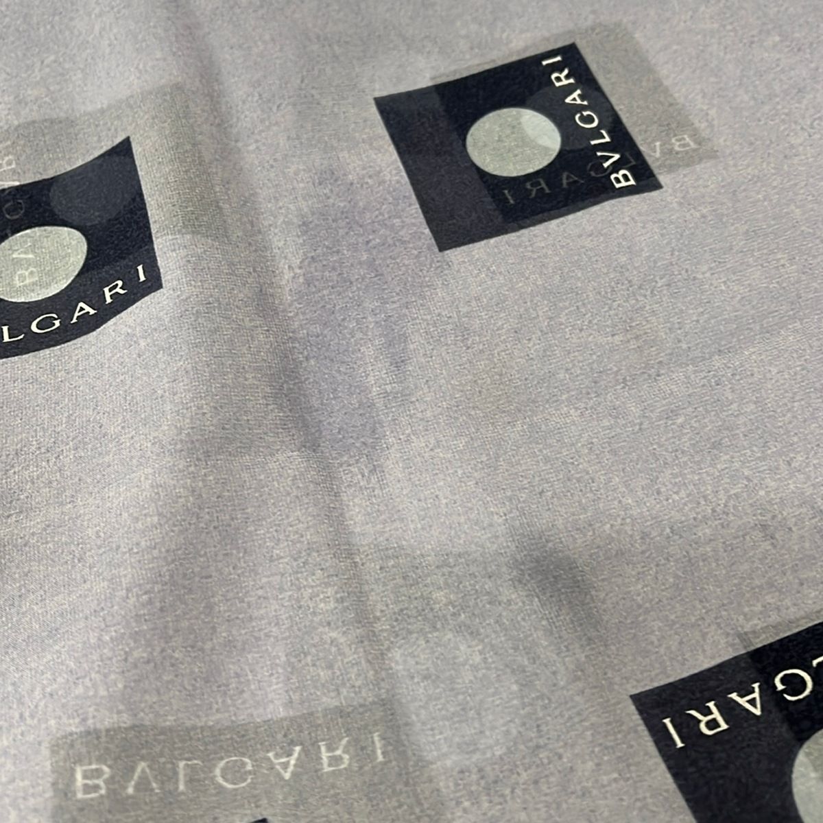 Bvlgari Shawl Dark Navy Sheath Silk Scarf — view 7