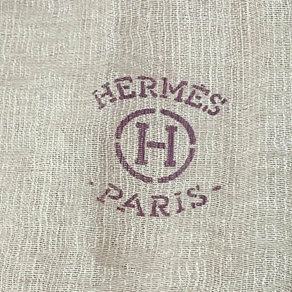 Hermes Shawl Light Pink Cashmere Silk Scarf — view 2