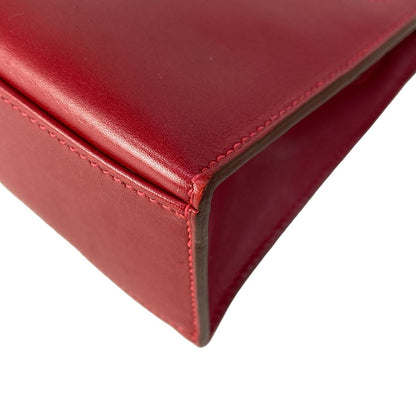 Hermes Handbag Pochette Kelly Ruby Silver — view 8
